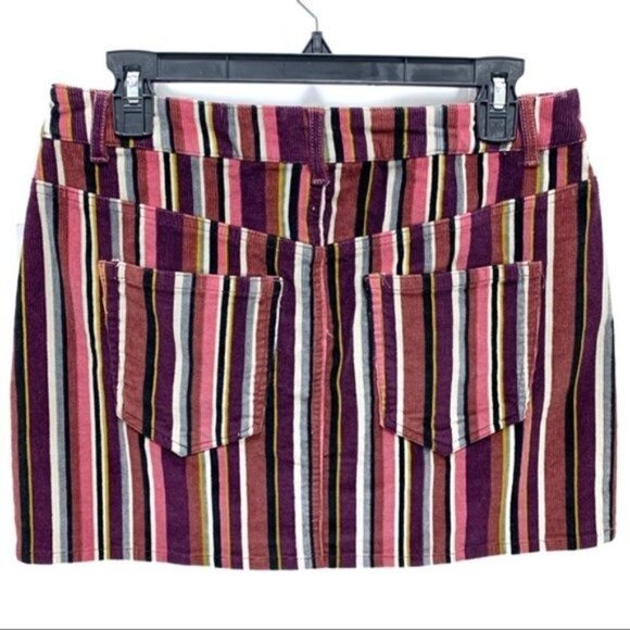 Jolt NWT Boho Stripe 90s Y2K Style Corduroy Mini Skirt, 11 - Picture 9 of 16